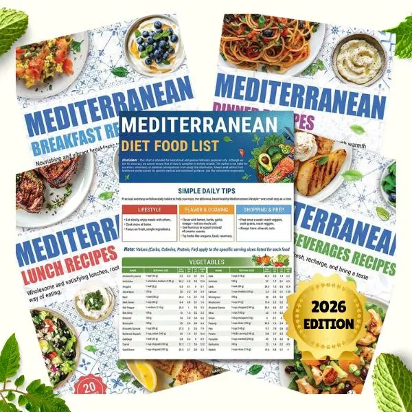 Set 5 Mediterranean Diet Food 80 Recipes