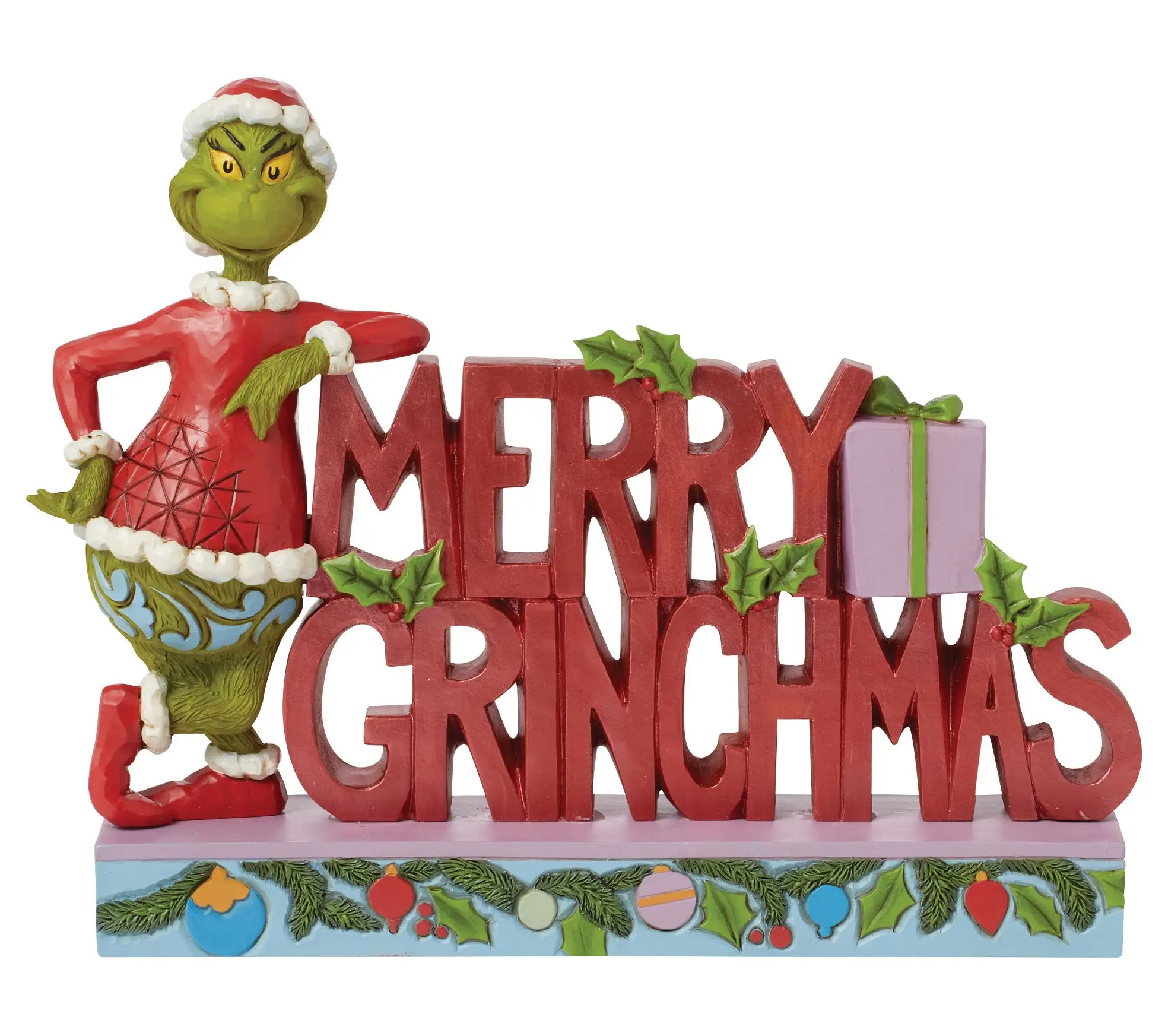 Grinch by Jim Shore Grinch "Merry Grinchmas" Word