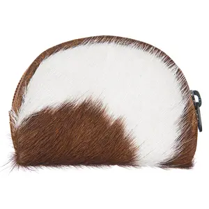 American Darling Coin Purse Bag Handcrafted from Hair-On Cowhide and Genuine Leather with YKK Zipper and Compact Design