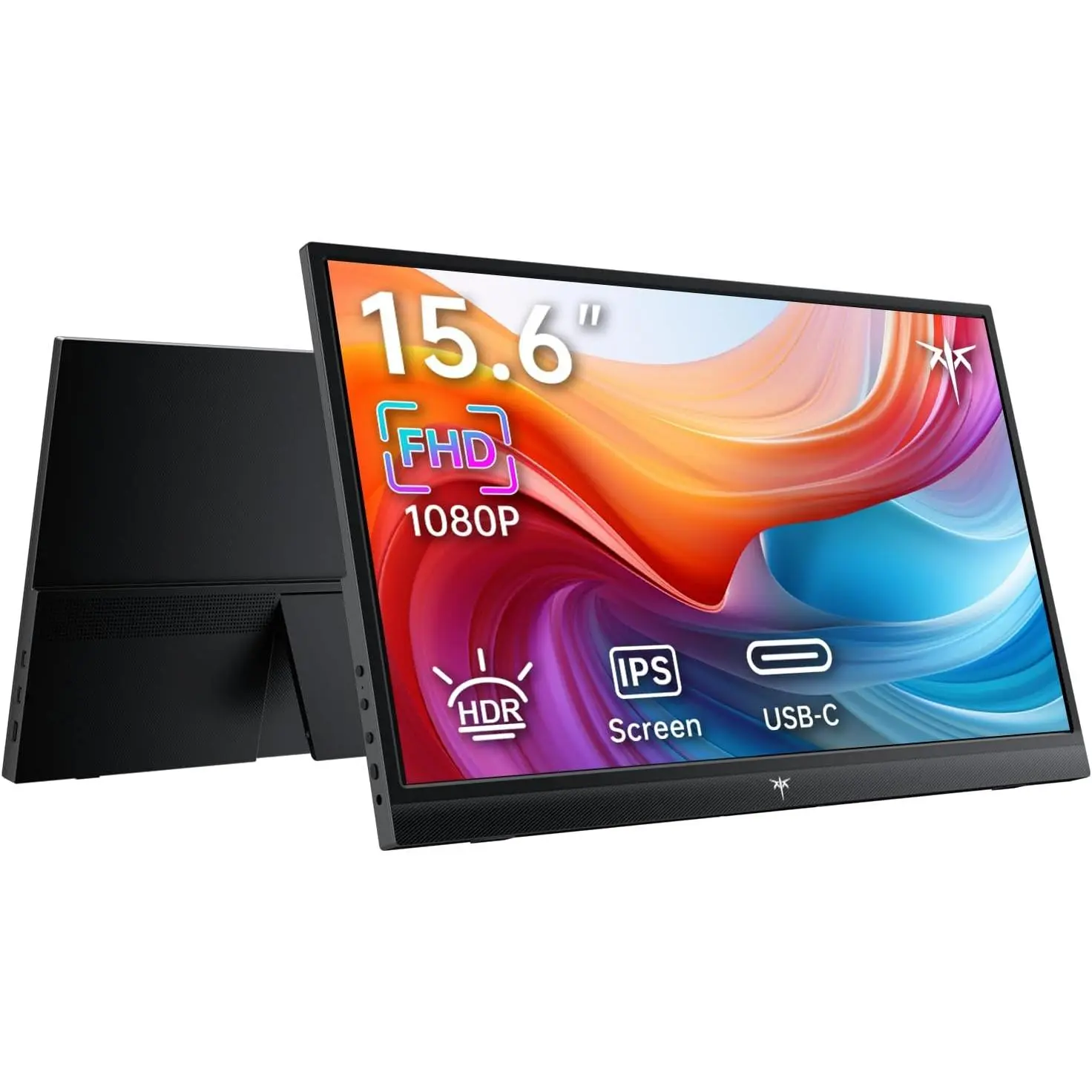 Ktc 15.6" 1080P FHD Clarity IPS Slim Portable Second Screen - 60Hz, HDR10, HDMI/Type-C, 1.4lb Travel Monitor for Laptop, PC Accessories, Dual Monitor Setup Work Accessory