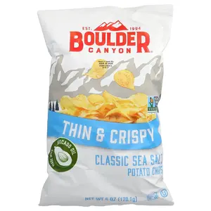 Boulder Canyon Thin & Crispy Potato Chips, Classic Sea Salt, 6 oz (170.1 g)