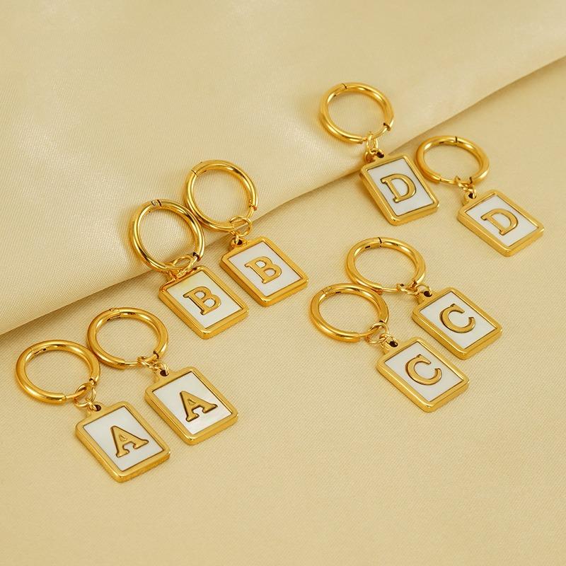 GGIRL Initial Hoop Earrings - 18K Gold Plated Post Hypoallergenic Huggie Hoop Earrings, Dangle Earrings for Women Girls Jewelry Gifts for Mom Women Girls Fashion Jewelry Gift for Holiday Haul Christmas Birthdays Anniversaries