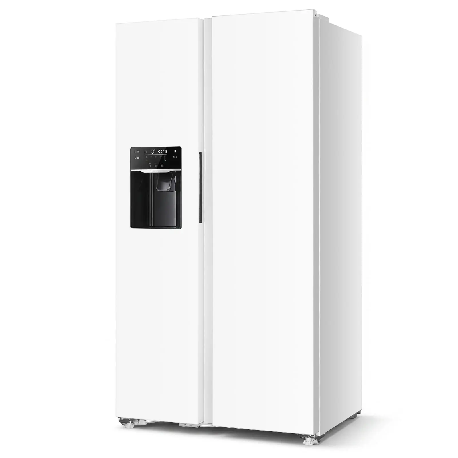 Antarctic Star Auto Defrost Upright Fridge-Freezer Combo with Automatic Ice Machine Maker, Water Dispenser, 21.6 cu ft Capacity, DC Fan Cooling, Electronic Control, Child Lock, Door Alarm for Home Kitchen Garage, Large Cap