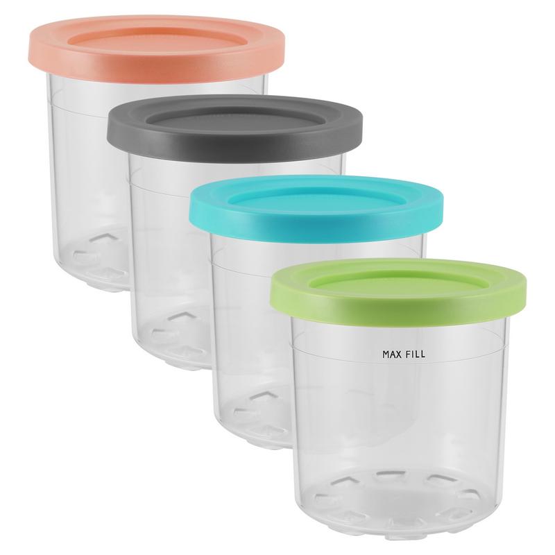 Ice Cream Pints Cup, Ice Cream Containers with Lids for Ninja Creami Pints NC301 NC300 NC299AMZ Series Ice Cream Maker