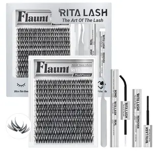 Flaunt |  RITALASH 144pcs Clusters Upgrade 2.0 Lashes with Ultra-Dense, Waterproof, Long-Lasting Lashes | Venus, Fairy, Flora | Natural Daily, Volume Style, Manga Style | Beginner-Friendly DIY Lashes for a Flawless | Trendy & Must-Have Clusters
