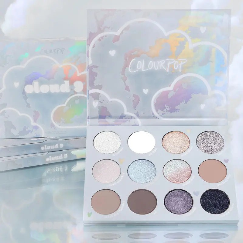ColourPop Cloud 9 - Cool-Tone Powder Palette Silvery Blues Long-lasting 0945