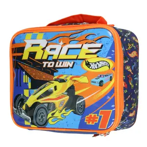 Hot Wheels Race To Win Lunch Box Full Zip Around Insulated Lunch Tote Bag For Hot and Cold Food 10"