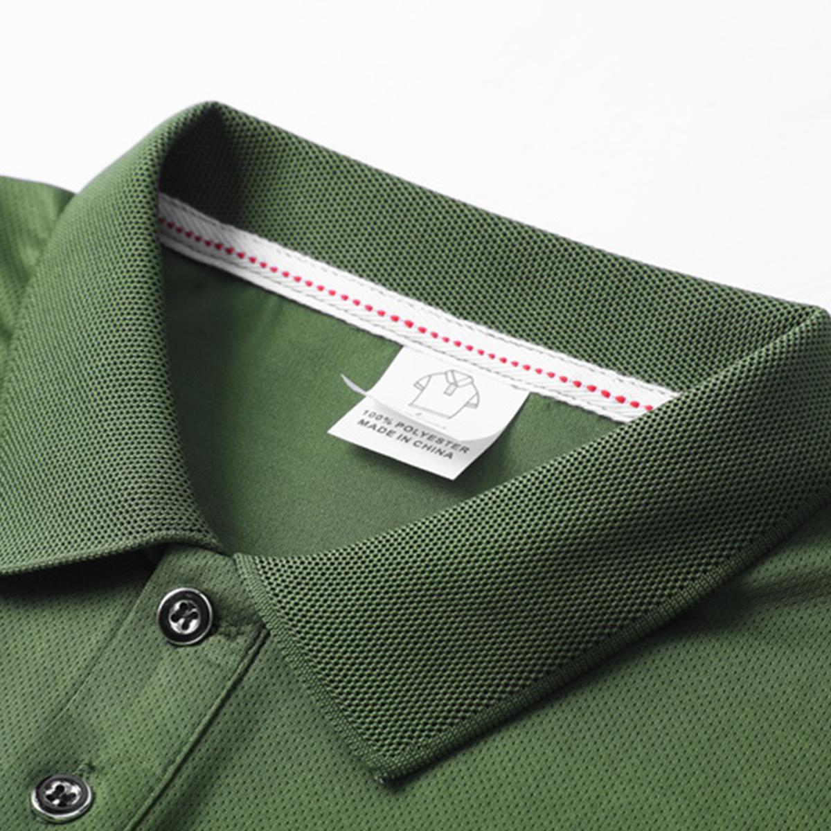 4-piece set. Men's spring-autumn loose collared polo shirt with long sleeves. Pure color. Suitable for business innerwear. Comfortable and versatile.