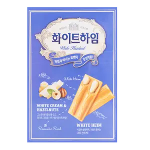 CROWN White Choco Hazelnut Wafer Cookies 47g - Korean Creamy Snack