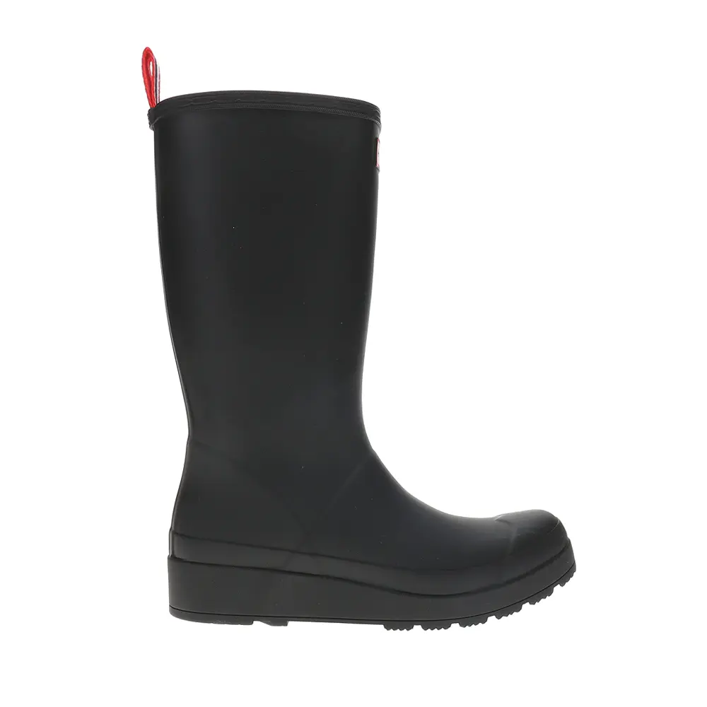 Hunter Womens Play Tall Rain Casual Boots  - Black