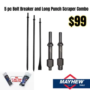 Mayhew 5 Pc Bolt Breaker and Long Punch Scraper Combo