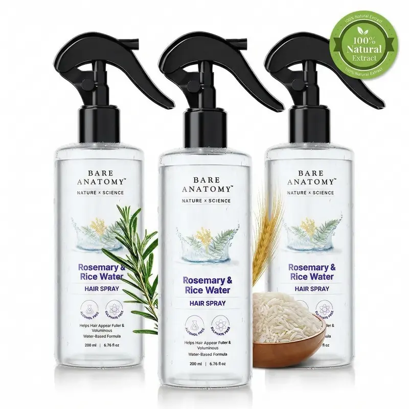Rosemary & Rice Water Hair Spray- 200ml pack of 3 Natural Soft Hair Nourishing Hair Rosemary & Rice Water Hair Spray- 200ml pack of 3 Natural Soft Hair Nourishing Hair