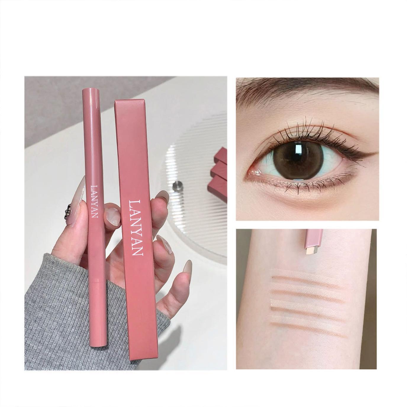 Buy 1 Get 1 Eye Brightener, Double-Head Under Eye Liner Silkworm Pen, Makeup Tool Stick, Travel-Friendly Face Cosmetic for Daily Use and Special Occasions, Double-Ended Sleeping Silkworm Highlighter with Natural Shadow Matte Finish