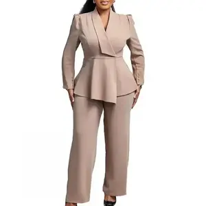 2 Piece Women Sets Plus Size  New Arrival Matching Two Pieces Sets Blazer Coat Top Pants Suits Outfits Clothing