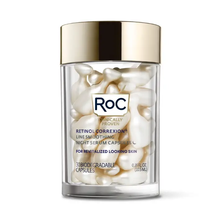 RoC Retinol Correxion Capsules, Anti-Aging Night Serum, Anti-Wrinkle Treatment, 30 Ct