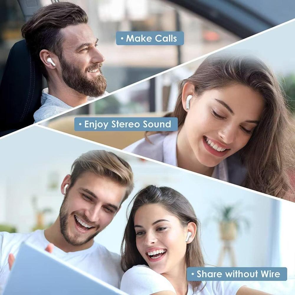 New Wireless Earbuds, Airbuds Bluetooth Headphones with Hi-Fi Stereo Sound, Active Noise Cancelling, USB-C Charging, Touch Control, 30H Playtime, IPX4 Sweatproof, Tiktok Made Me Buy It Earphones