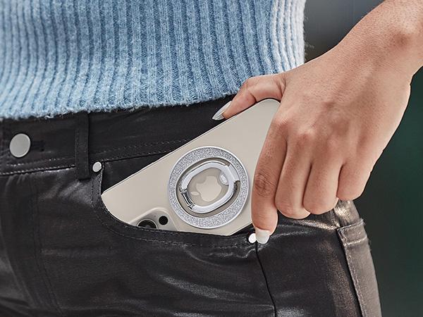 ESR Magnetic Phone Ring Holder (HaloLock), Compatible with MagSafe Ring Holder, Magnetic Phone Grip with Adjustable Stand, Compatible with MagSafe Phone Grip, for iPhone 17/16/15/14/13/12 Accessories