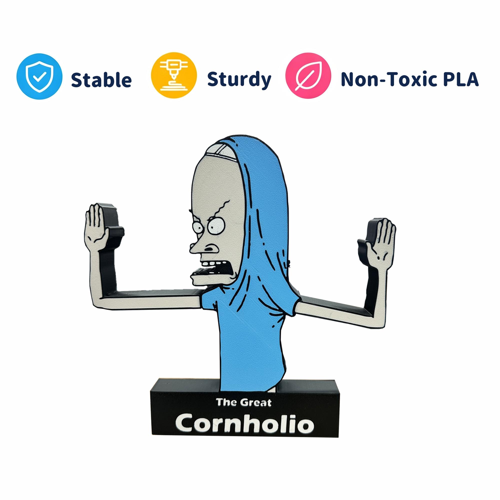 Cornholio Toilet Paper Holder - Double Roll Tissue Stand with Character Design, Fun Functional Bathroom Organizer & Restroom Accessory"