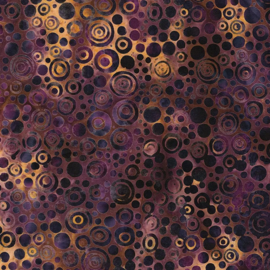 Fabric Lumin Purple/Burgundy/Gold Tiger Eye Geode Glow Island Batiks by the Quarter Yard 112522867