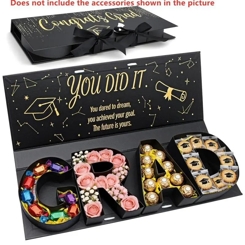 2026 Graduation Letter Gift Box, Customizable Memorial Keepsake Box, Personalized Gift Box, Creative DIY Party Candy Snack Container, Congratulations Present Packaging, Boxes for Gifts