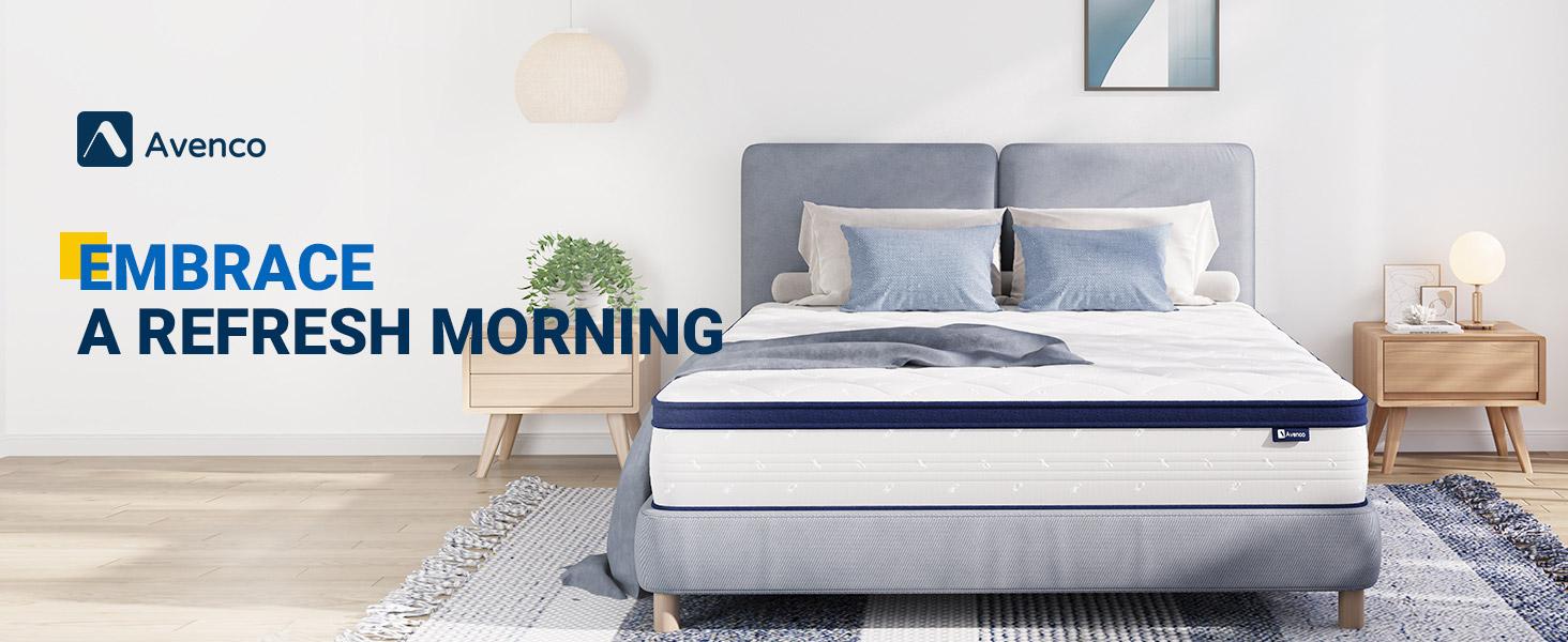 Avenco Mattress, 10\12\14 Inch King Mattresses in a Box, Hybrid Twin/Full/Queen/King Size Mattresses with Comfort Foam and Pocket Coils for Pressure Relief & Motion Isolation Avenco Mattress, 10\12\14 Inch King Mattresses in a Box, Hybrid Twin/Full/Queen/King Size Mattresses with Comfort Foam and Pocket Coils for Pressure Relief & Motion Isolation