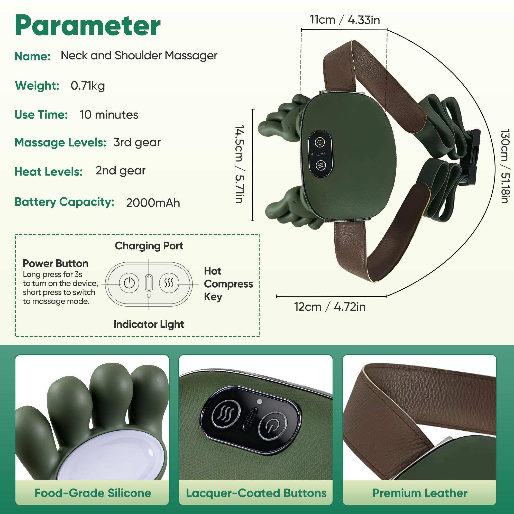 Shoulder and Neck Massager with Heat - 3D Kneading