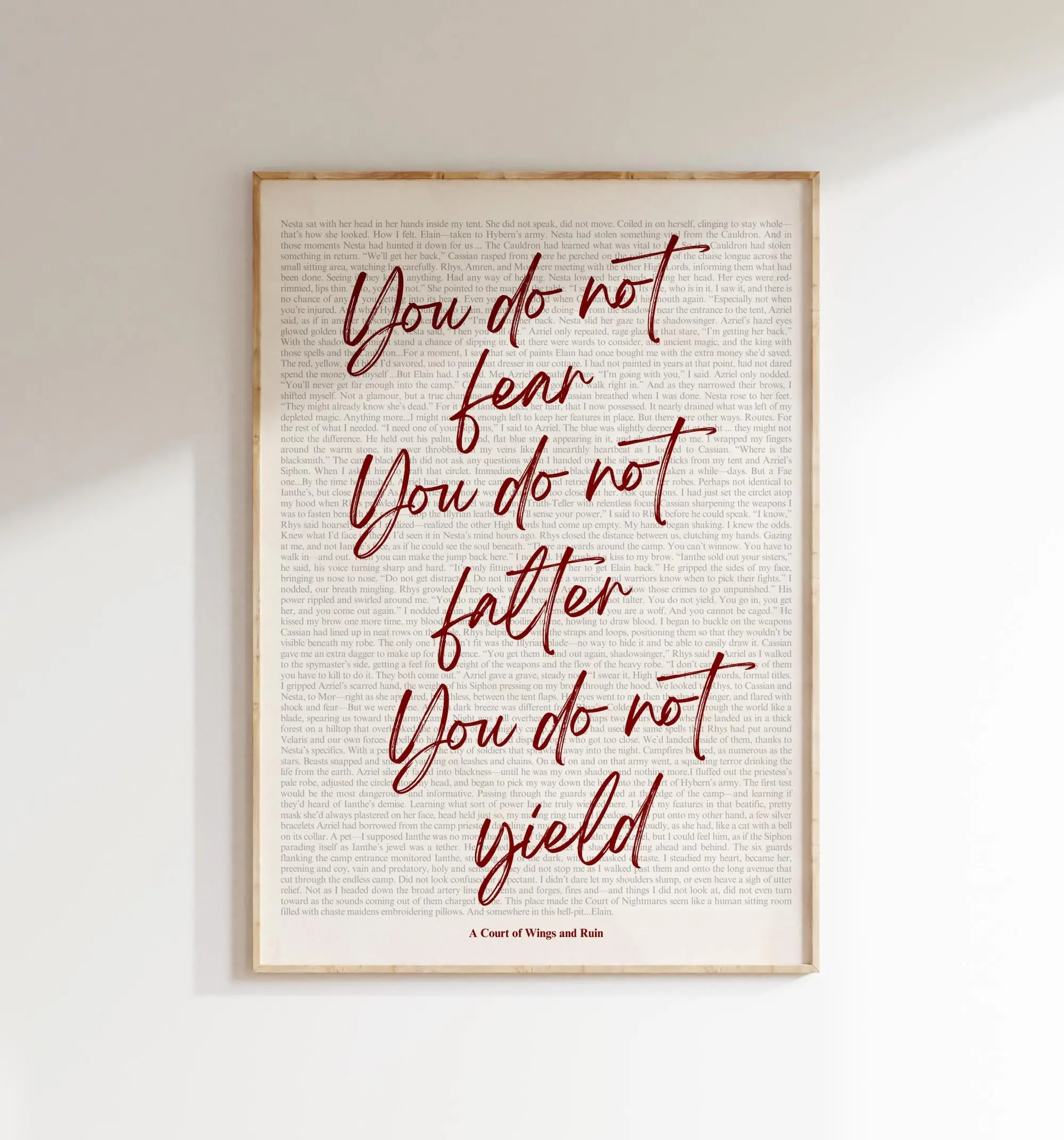 ACOTAR Wall Art Print, ACOWAR, Velaris, Book Quotes Prints, Bookish Poster, Book Lover Art Poster (Unframed)