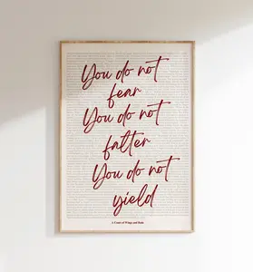 ACOTAR Wall Art Print, ACOWAR, Velaris, Book Quotes Prints, Bookish Poster, Book Lover Art Poster (Unframed)