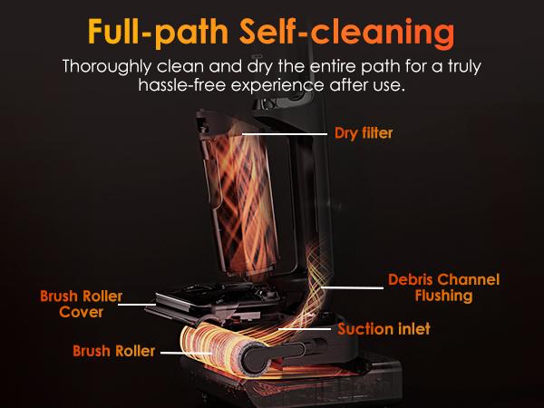 Tineco Floor ONE S7 Stretch Ultra Cordless Wet Dry Vacuum Cleaner, 180°Lay-Flat Anti-Tangle Design, 50 Minutes Runtime, 185℉ Flashdry Self-Cleaning, Dual-Sided Edge Cleaning Floor Cleaner