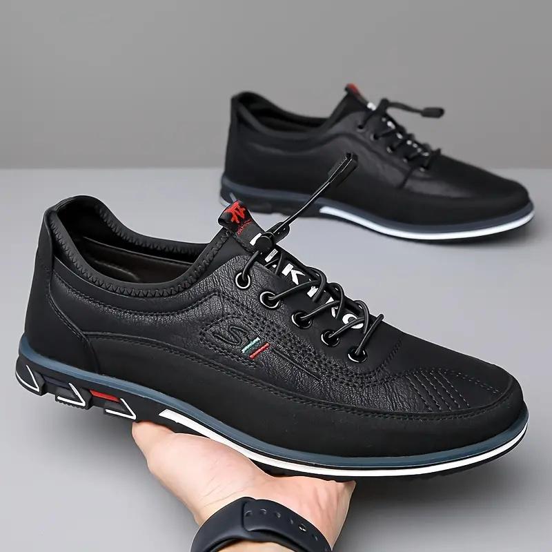 New men's casual leather shoes for autumn!  Korean version of trendy lace-up + breathable low-top, brown and black versatile soft-soled shoes show super texture, 20-60 years old are suitable for any occasion and can be easily controlled!