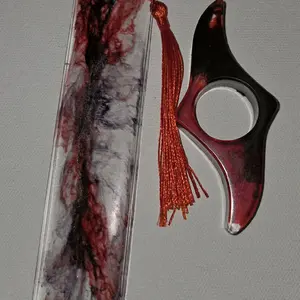 Horror and Dark Romance Resin Bookmark Black with Color Accents bookish merch