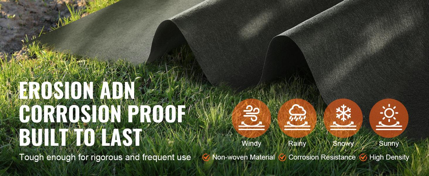 VEVOR Driveway Fabric, TikTokShopBlackFriday, Non-Woven Geotextile Fabric Heavy Duty High Strength Material with Strong Tear and Corrosion Resistance, Ground Cover Weed Control Fabric, Weed Barrier Fabric, Landscape Fabric VEVOR Driveway Fabric, TikTokShopBlackFriday, Non-Woven Geotextile Fabric Heavy Duty High Strength Material with Strong Tear and Corrosion Resistance, Ground Cover Weed Control Fabric, Weed Barrier Fabric, Landscape Fabric