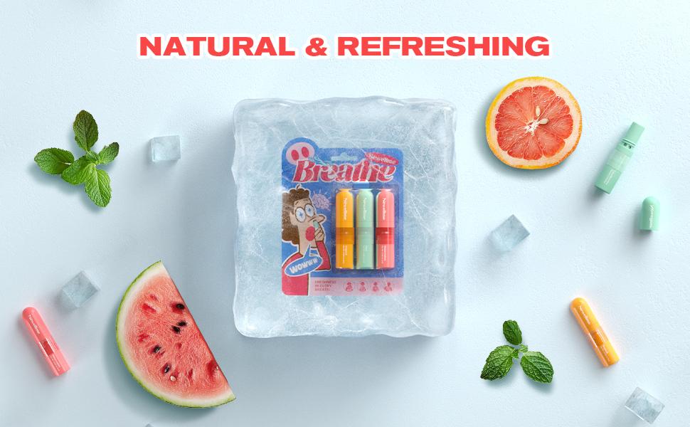 Newellme Nasal Stick - Strong Essential Oil Vapors, Rapidly Combat Drowsiness, Boost Mental Clarity & Refresh Your Mind