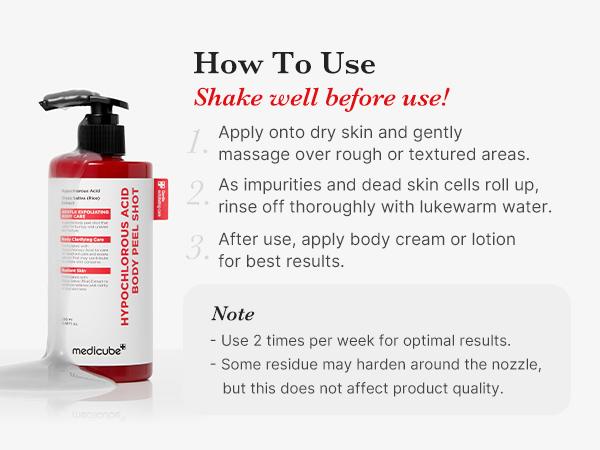 [medicube] Hypochlorous Acid Rice Peel Shot Duo For Face & Body | Gentle Exfoliating Serum for Dead Skin Cells & Pore Care, Blackheads & Excess Sebum Control | Rice Extract, Hypochlorous, Panthenol for Hydrating & Smoothing Care