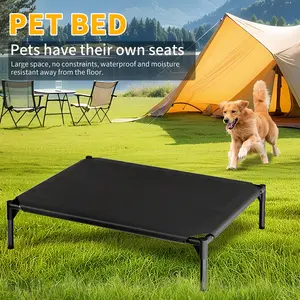 Oxford cloth pet bed | Elevated Dog Bed for Large Dogs Up to 45kg | Foldable No-Assembly Pet Cot with Extra Large Space