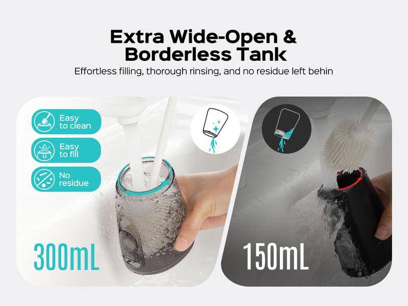 COSLUS C51 Water Flosser Teeth Pick: Portable Cordless Oral Irrigator 300ML, IPX7 Waterproof,Rechargeable Travel Irrigation Cleaner,Electric Flossing Machine for Teeth Cleaning 18 Pressure Settings, 2-Min Smart Timer, for Braces & Sensitive Teeth