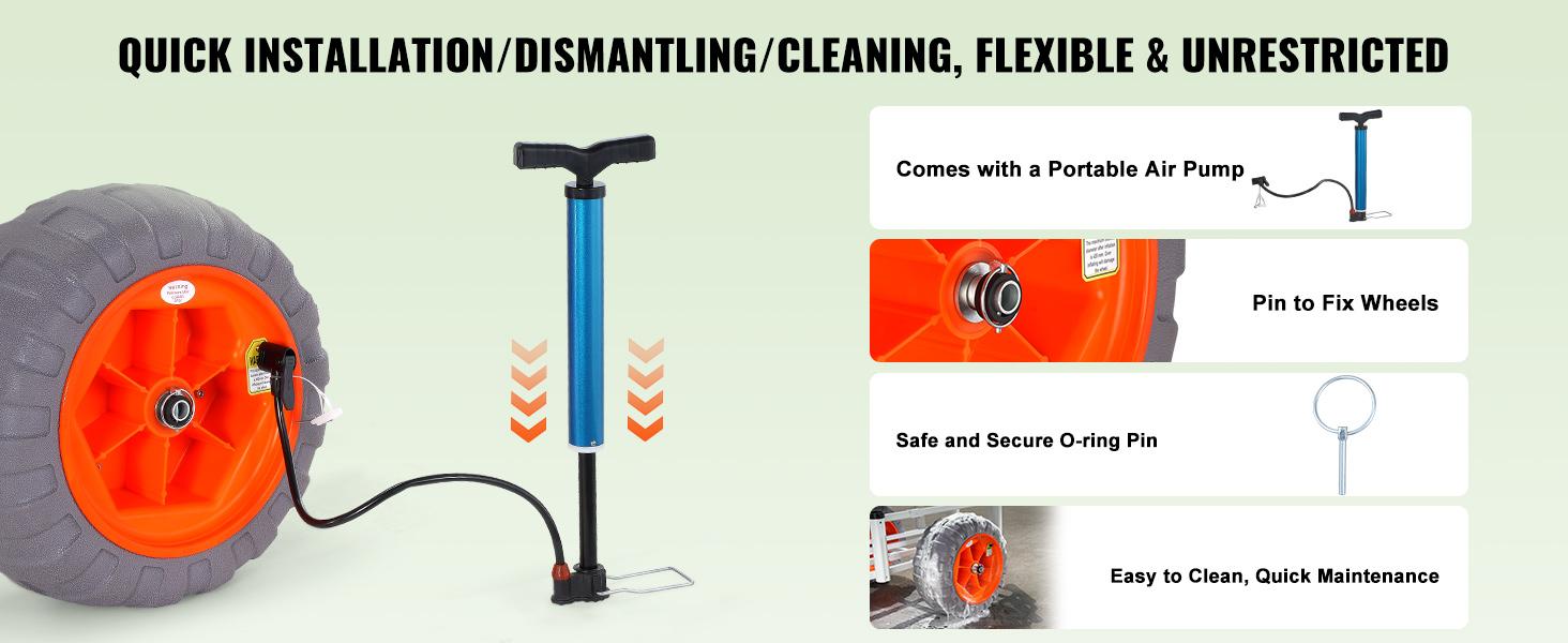 VEVOR Beach Fishing Cart, 350 lbs Load Capacity, Fish and Marine Cart with Two 16" Big Wheels PU Balloon Tires for Sand, Heavy-Duty Aluminum Pier Wagon Trolley with 8 Rod Holders for Fishing, Picnic VEVOR Beach Fishing Cart, 350 lbs Load Capacity, Fish and Marine Cart with Two 16" Big Wheels PU Balloon Tires for Sand, Heavy-Duty Aluminum Pier Wagon Trolley with 8 Rod Holders for Fishing, Picnic