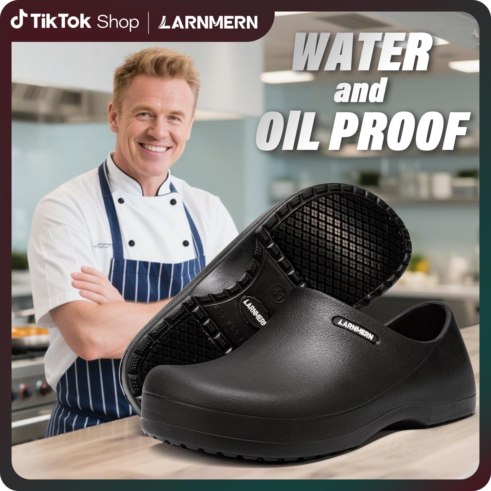 Anti-slip Waterproof Work Shoes Oil-Resistant Chef Nurse Slippers Lightweight Cushioned Wide Toe All Seasons Hospital Kitchen Restaurant #Springfresh Anti-slip Waterproof Work Shoes Oil-Resistant Chef Nurse Slippers Lightweight Cushioned Wide Toe All Seasons Hospital Kitchen Restaurant #Springfresh