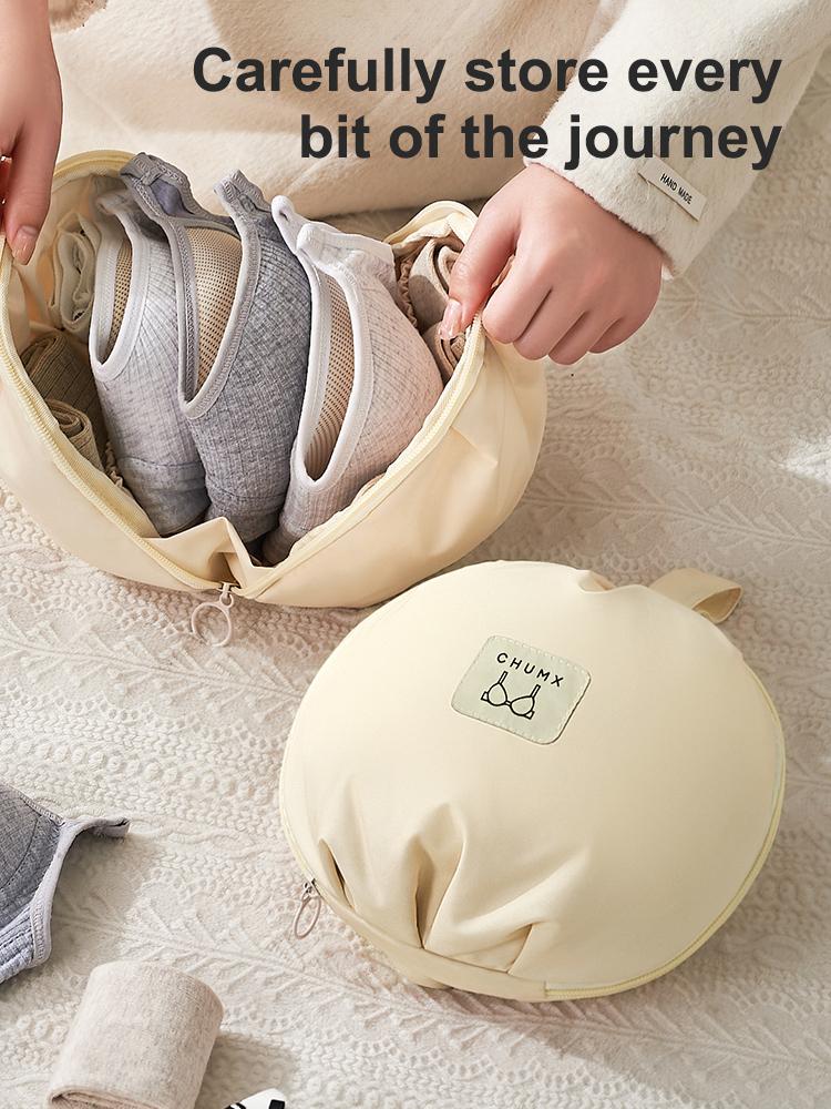 UFORU Lingerie Storage Bag Set of 2, Underwear Organizer Pouch, 3-in-1 Travel Packing Cube for Bras, Socks, and Intimate Apparel, Mini Storage Bags, Portable Packing Cubes for Travel and Business Trips, Luggage Compartment Organizers