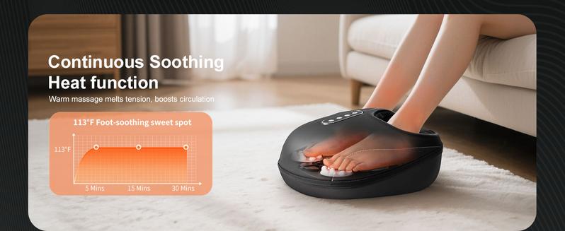 Nekteck Shiatsu Foot Massager with Heat, Foot Massager Machine for Plantar Fasciitis, Neuropathy Pain, Deep Kneading, Air Compression, Remote APP Control, Gifts for Her Him, Fits Up to 13"