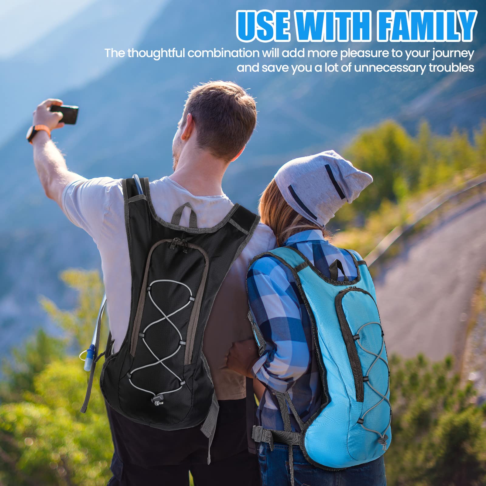 Running Hydration Vest Backpack with 2L Hydration Reservoir, Breathable Ultralight Cycling Hydration Backpack, Suitable for Camping, Hiking, Running, and Travel, Suitable for Outdoor Cycling Backpacks