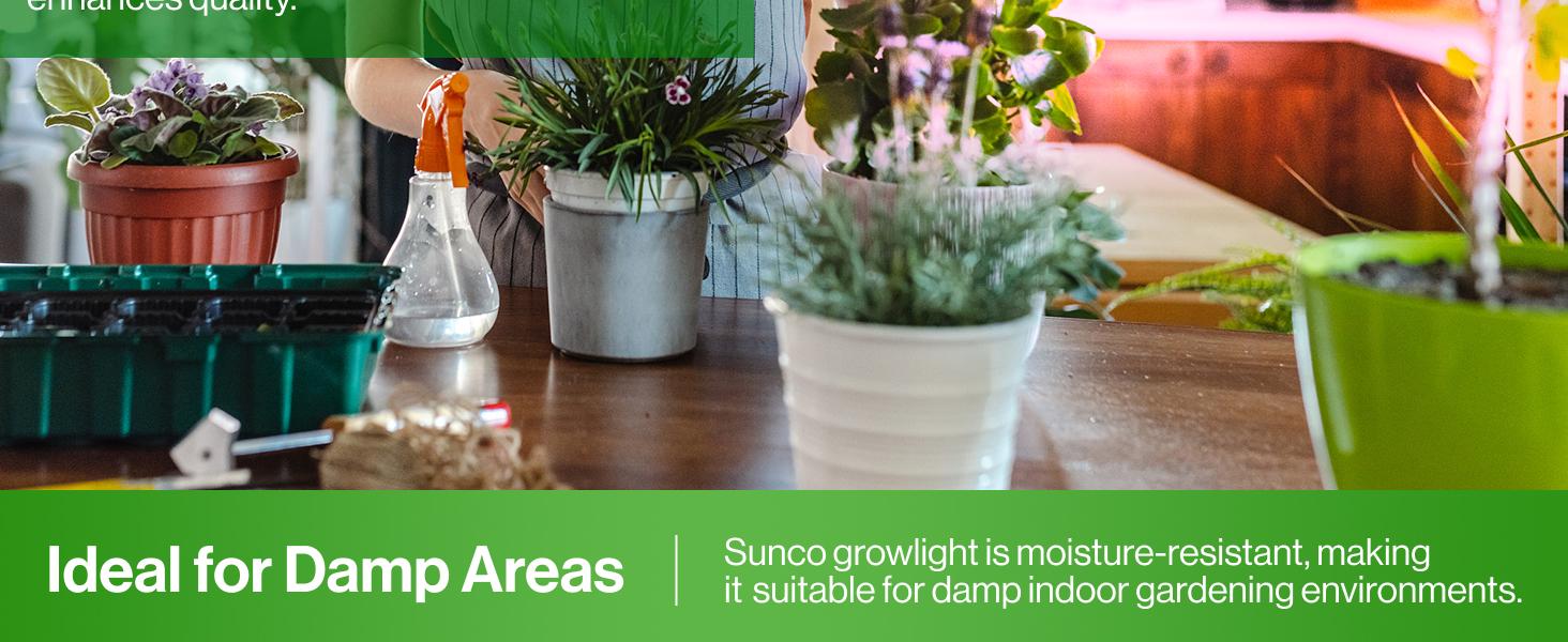 Sunco LED Grow Light 2ft, 20W Full Spectrum, Linkable, Ideal for Growing Plants