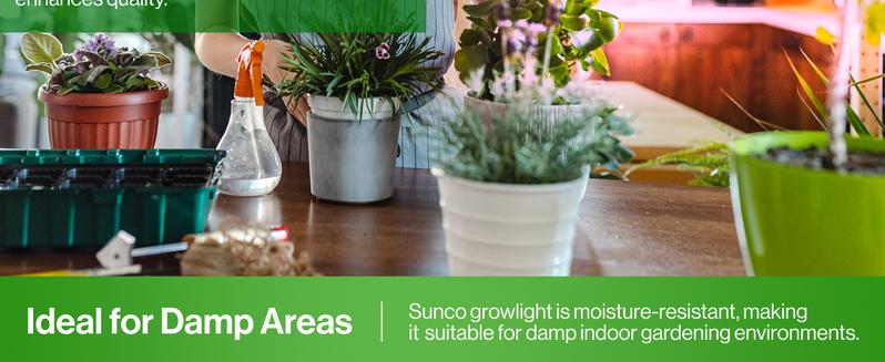 Sunco LED Grow Light 2ft, 20W Full Spectrum, Linkable, Ideal for Growing Plants