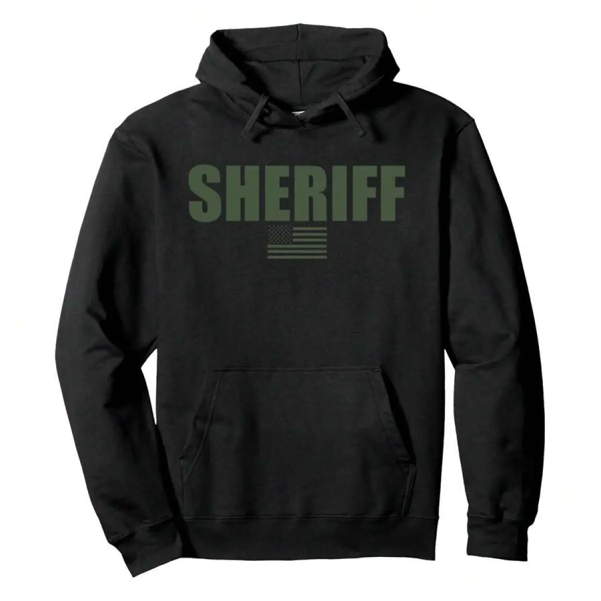 Men's Classic Sheriff Graphic Hoodie, Loose Fit Pre-shrunken Jumper with Side Seams for Casual Daily Wear, Fitted, Hoodie/Jumper, Medium Length, Long Sleeve, Machine Washable, Sheriff Print, Easy Match, Minimalist, Normal Type, Pullover, S To Xxl