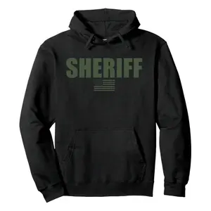 Sheriff Uniform OD Hoodie, Men's Hooded Sweatshirt - Lightweight & Ultra-Comfortable, Essential For Daily Strolls, Travel & Outdoor Activities!