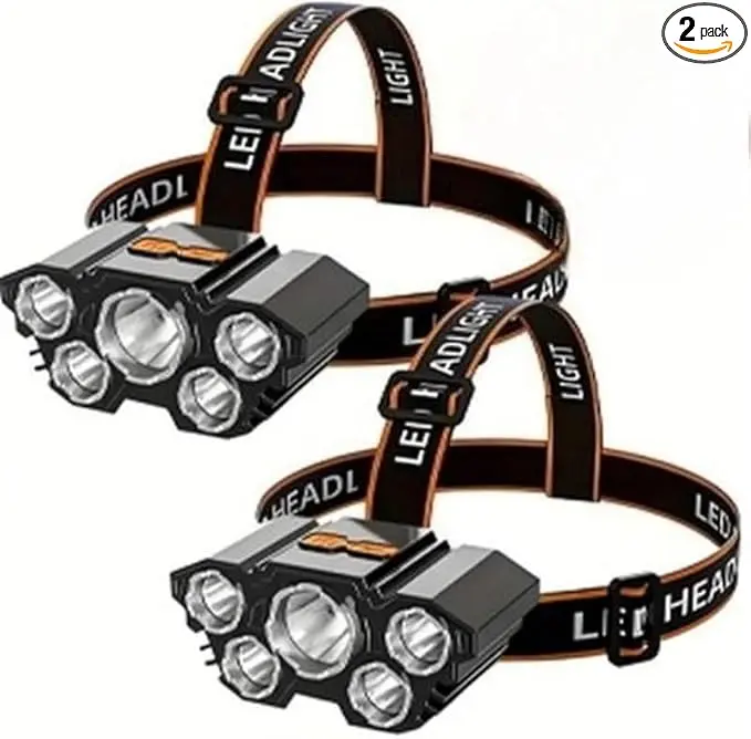 High-Lumens Compact Magnetic Headlamp Flashlight - 4 Adjustable Light Modes, 100-350lm Waterproof, Comfortable Headband, Helmet-Mountable for Outdoor Hikers, Camping, Emergency Situations (Party Gift for Outdoor Enthusiasts)