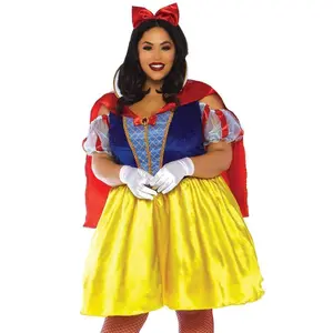 Plus Fairy Tale Snow White Plus Halloween Costume plussize Dress Fitted