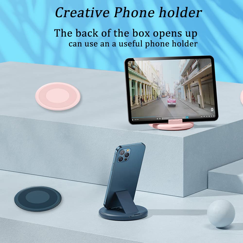 Multi USB Charging Adapter Cable Kit, USB C to iOS Device Adapter Box, Conversion Set A & Type C to Male Micro /Type C/iOS Device, Data Transfer, Card Storage, Tray Eject Pin, Phone Holder (pink)