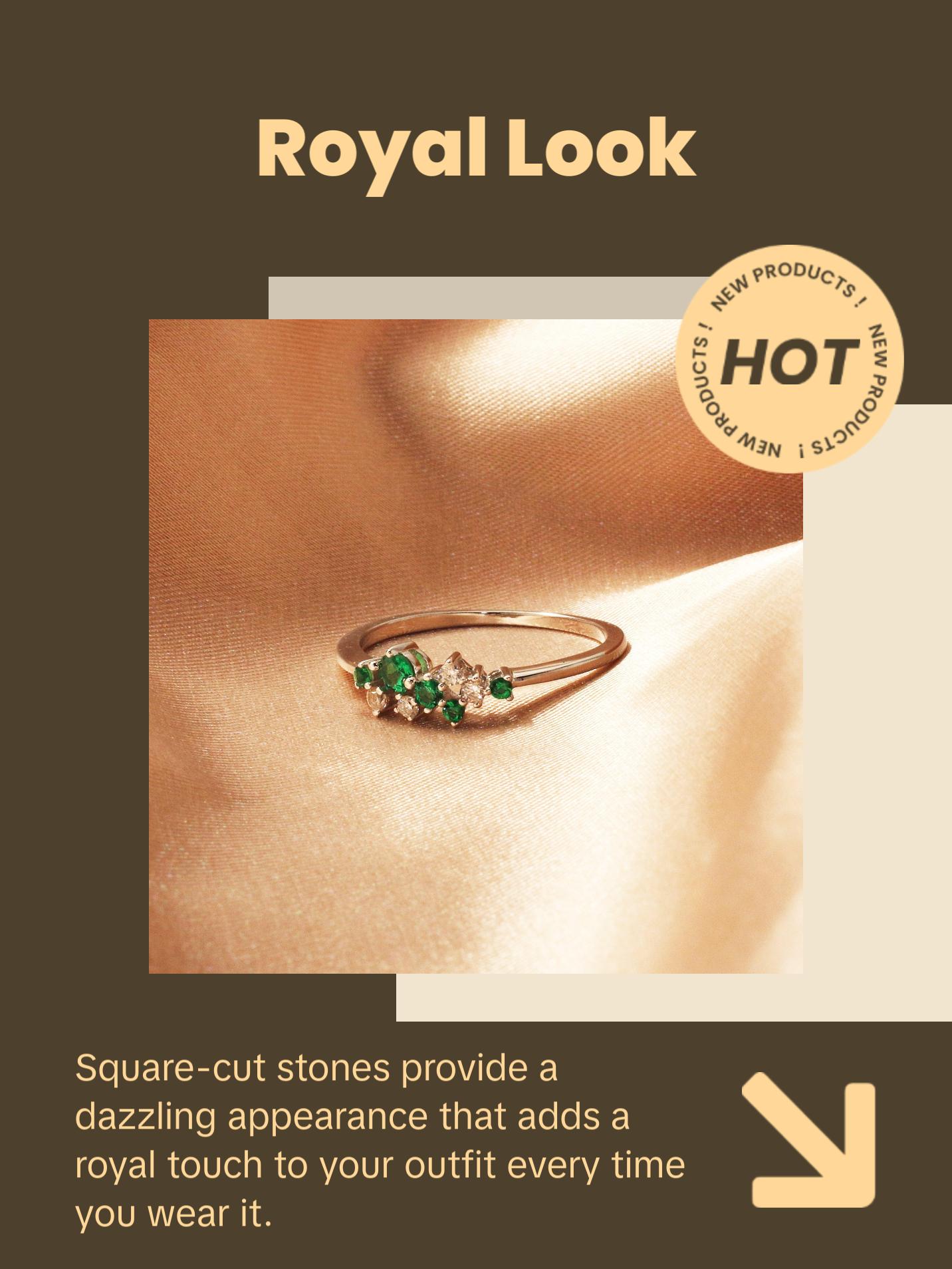 Green CZ Ring