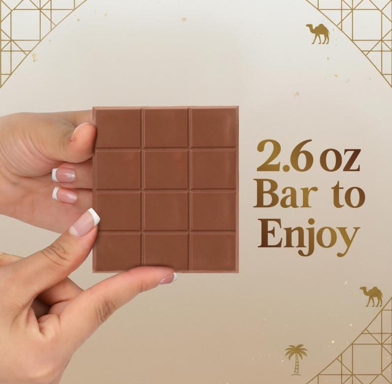 Dubai Chocolate Bar Pistachio – 2.6 oz Premium Dessert with Pistachio Cream & Kataifi Filling | Gourmet Dubai Chocolate Filling | Elegant Gift Chocolate